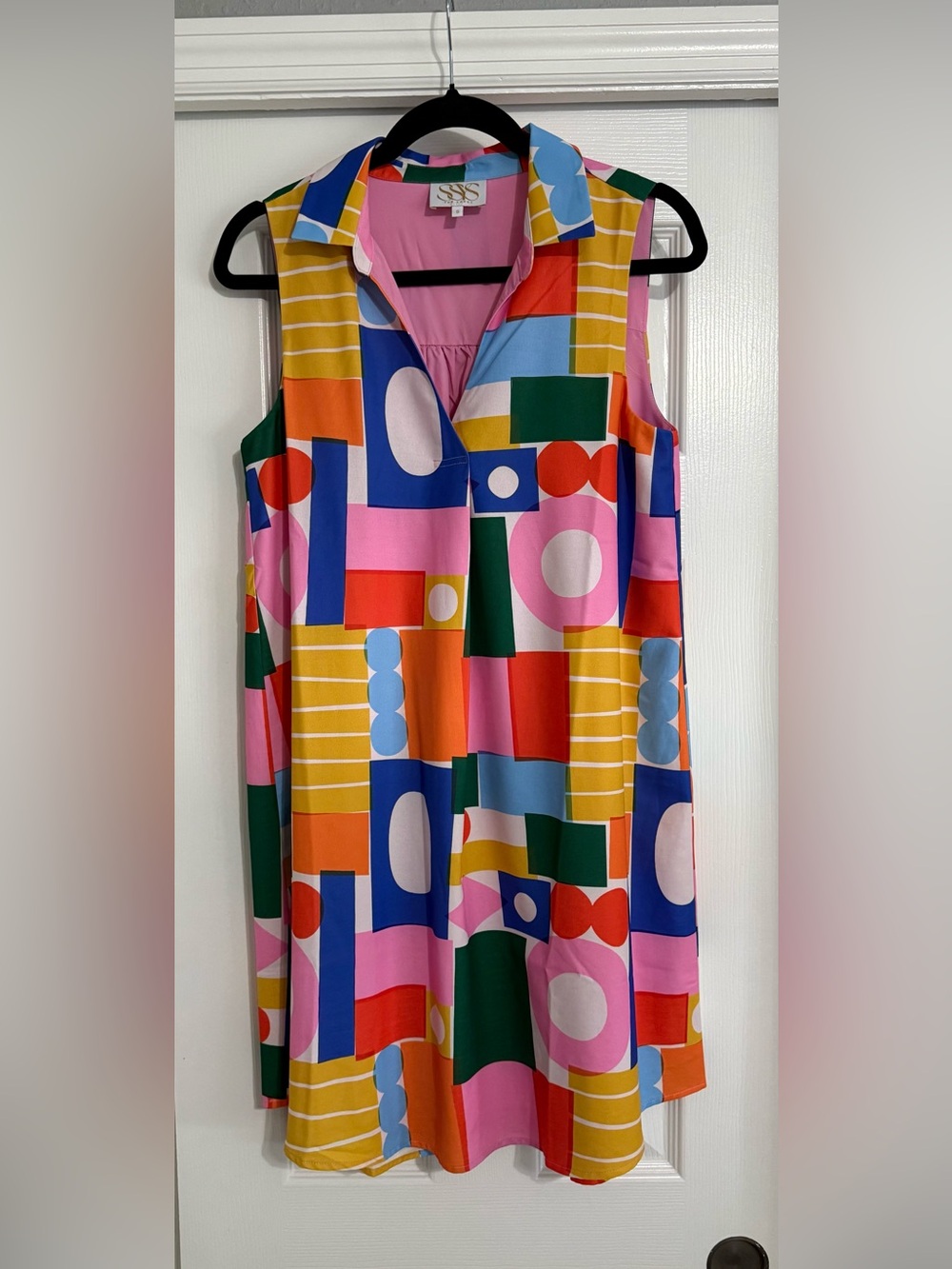 SSYS Elise Sleeveless Geometric Print Shift Dress - Multi - Picture 3 of 4